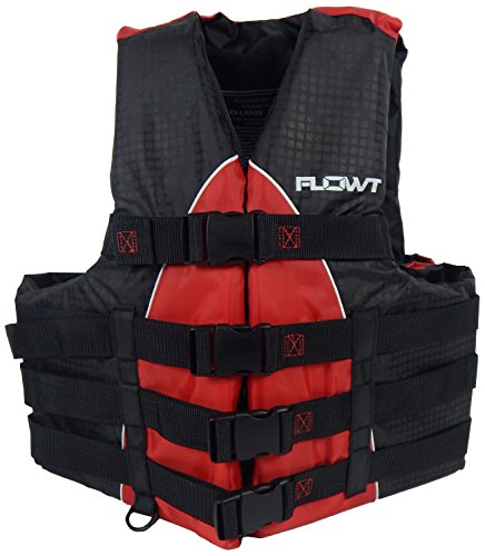 Flowt 40402-2-L/XL Extreme Sport Life Vest, Type III PFD, Closed Sides, Red, Large/Extra Large, Fits Chest Sizes 40" - 50"