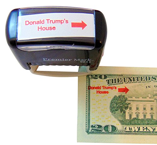 Donald Trump's House Self Inking Rubber Stamp with Red Ink and Arrow - Thumbnail 2