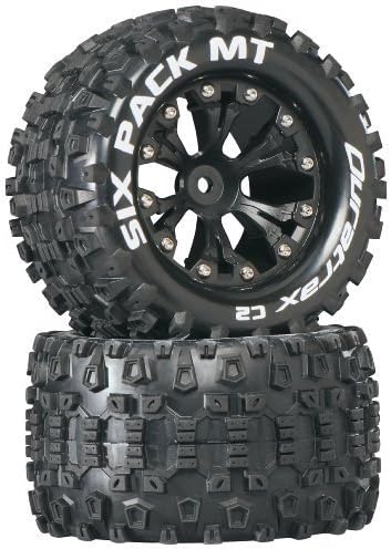 Duratrax Sixpack MT 2.8 Truck 2WD Mounted Re C2 Tires (2-Piece), Black by DuraTrax
