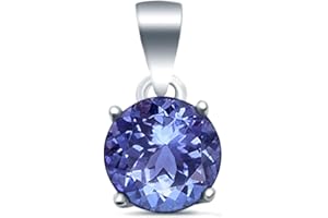 Blue Apple Co. Halo Simulated Cubic Zirconia Round 925 Sterling Silver Charm Pendant