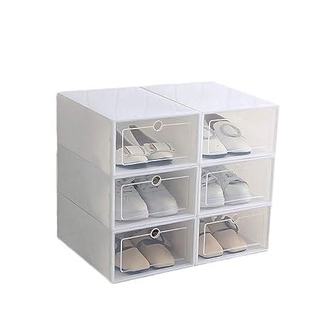 6 Loaded Shoe Box Shoe Rack Transparent 23 5x33 5x13cm Shoe Box