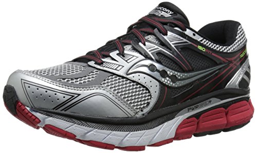 Saucony Mens Redeemer Iso Running Shoe Silver Black Red 11  display picture 1