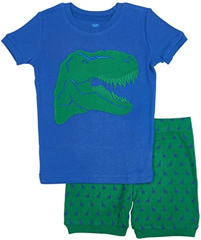 Bluenido Boys Soccer Fire Engine Shorts 2 Piece Pajama 100% Soft Cotton