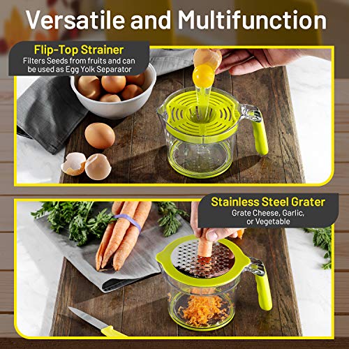 Eurolux 4in1 Manual Citrus Juicer with Swiss Made Fruit Knife