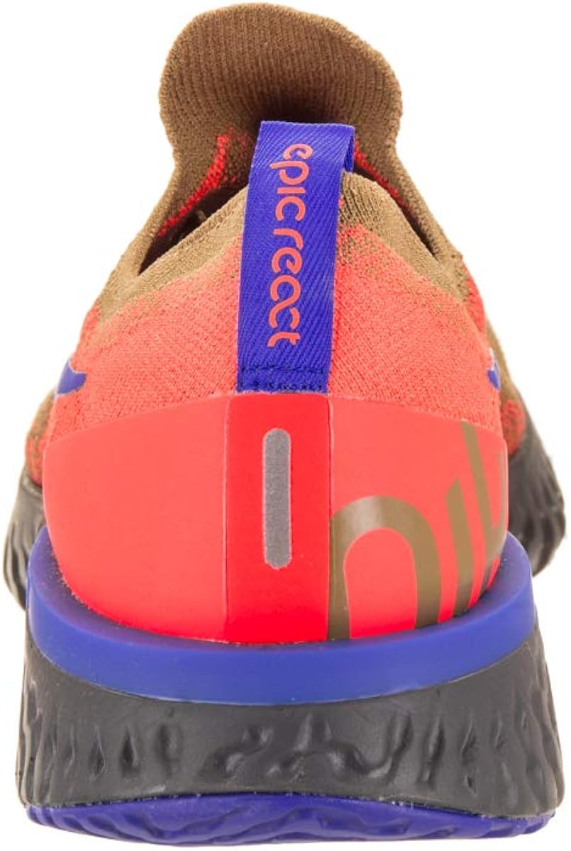 nike epic react flyknit golden beige racer blue