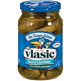 Vlasic Sweet Gherkins, No Sugar Added 16 Oz (Pack of 3)
