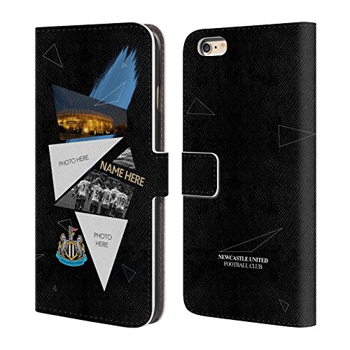 Custom Customized Personalized Newcastle United FC NUFC Geo Templates Leather Book Wallet Case Cover For Apple iPhone 6 Plus / 6s Plus