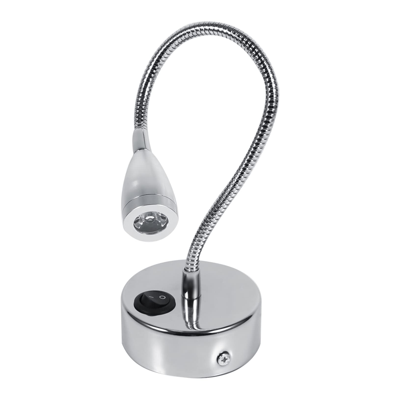 Onewer Led Lamp, Flexible Wall Reading Lights,Silver LED Wall Lamps Flexible Gooseneck Bedroom Bedside Reading Light Warm White (Type 2)