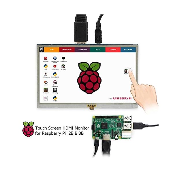 For-Raspberry-Pi-4-Elecrow-Raspberry-Pi-Screen-800x480-5-inch-LCD-Display-HDMI-Touch-Screen-Monitor-Compatible-with-Raspberry-Pi-4-3B-Raspberry-Pi-Zero-Windows-7-8-10 ELECROW Raspberry Pi Screen for Raspberry Pi 5 inch Small Monitor TFT LCD Display 800x480 Touch Screen Monitor…