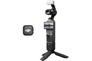 DJI Osmo Pocket 4 Creator Combo, Pocket Gimbal Vlog Camera, 1″ CMOS & 4K/240fps, 3‑Axis Stabilization, 2× Lossless Zoom, 107G