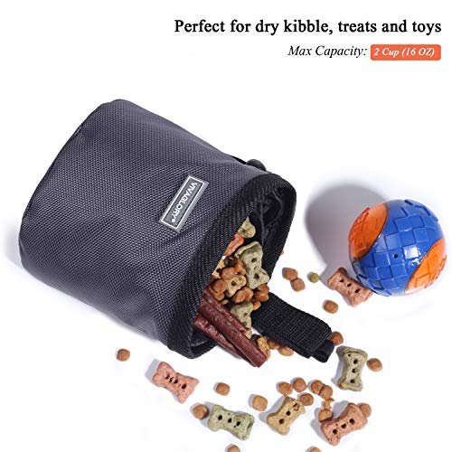 Vivaglory Sports Style Dog Treat Bag, Enlarged Opening Dog Training