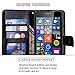 Lumia 640 Case, LK Lumia 640 Wallet Case, Luxury PU Leather Case Flip Cover Built-in Card Slots & Stand For Microsoft Lumia 640, BLACK
