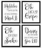 TheNameStore Kitchen Quotes and Sayings Art Prints | Set of Four Photos 8x10 Unframed | Great Gift for Kitchen Decor Kitchen Pictures or Kitchen Wall Art