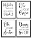 TheNameStore Kitchen Quotes and Sayings Art Prints | Set of Four Photos 8x10 Unframed | Great Gift for Kitchen Decor Kitchen Pictures or Kitchen Wall Art primary