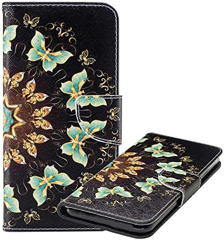 Laybomo Huawei P20 Pro Cover Case PU Leather Wallet Soft TPU Folio Slim Flip Case Stand Magnet ID Card Slot Protective Holster Case for Huawei P20 Pro, Butterfly Floral Printing