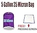E-ONSale Essense Extractor Kit Herbal Ice Bubble Hash Bag, 5-Gallon - Size (25 Micron - Purple)