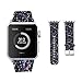 Moonooda Compatible with iWatch Bands 38mm 40mm 42mm 44mm, Women Replacement Wristband Bling Glitter Strap Compatible with Series 6 5 4 3 2 1, Black