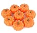 JEDFORE Fake Fruit Home House Kitchen Decoration Artificial Lifelike Simulation Mini Pumpkins Halloween Thanksgiving Day House Decoration - Set of 10 - Orange