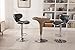 Roundhill Furniture Masaccio Cushioned Grey Leatherette Upholstery Airlift Swivel Barstool (Set of 2)