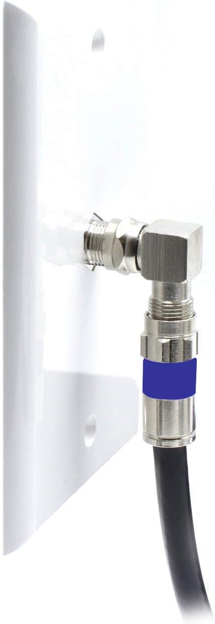 Gebildet 10 pieces Right Angle F Type Coaxial RG6 Adapter, F Type Satellite Socket Male to Female Plug Coupler Adapter - Image 4