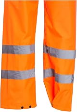 Blackrock Hi Viz Orange Waterproof Overtrousers EN20471 Rail Safety Large view 5