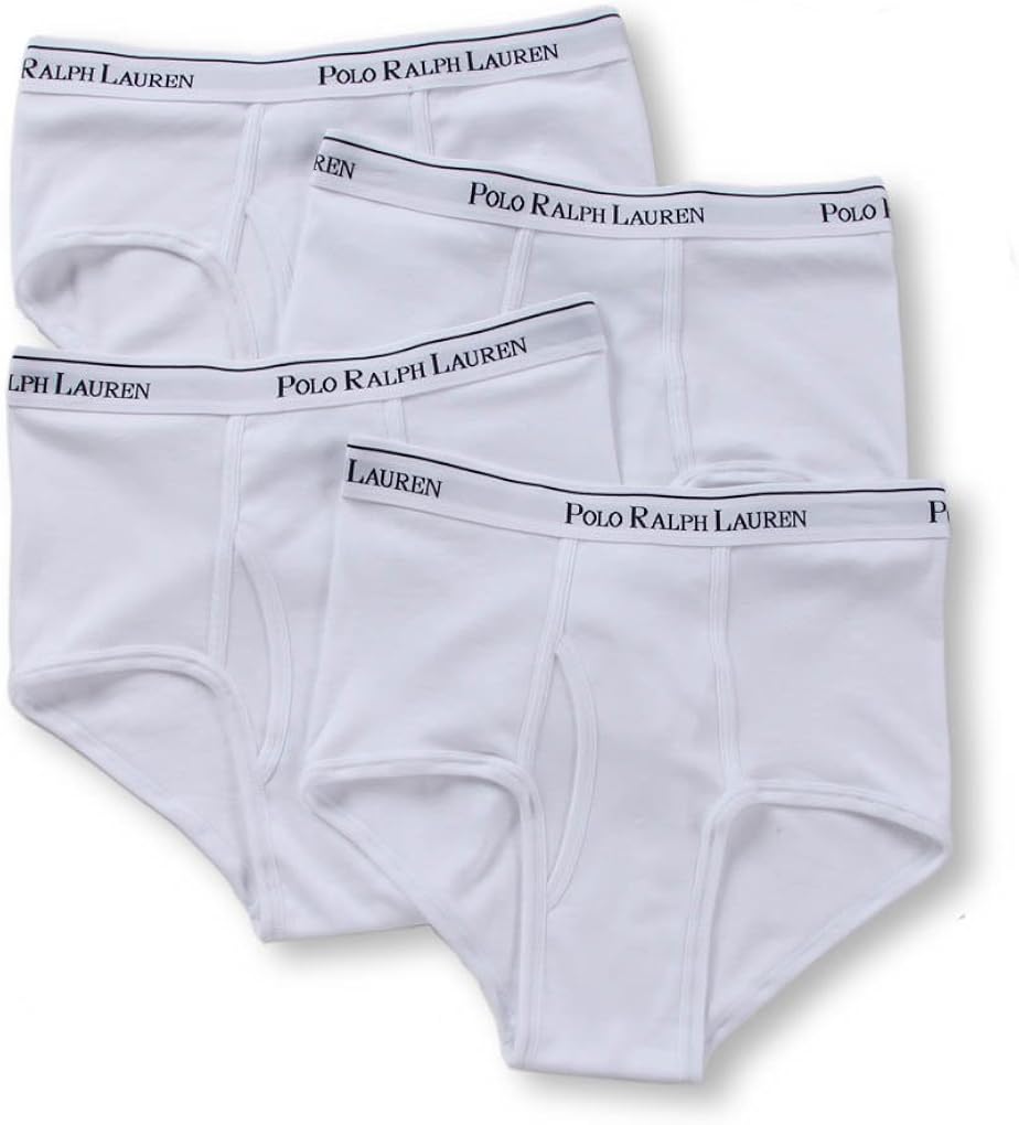 Polo Ralph Lauren Men's Classic MidRise Brief 4Pack Large White
