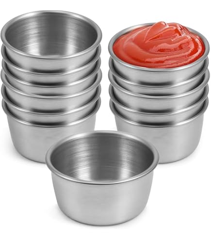 SAUCE CUP STAINLESS STEEL 2.5 OZ (72ML) - Core Catering
