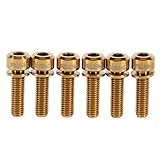Bolts Screw With Washers Set For MTB Bike Bicycle Stem Bolts Screw Titanium Alloy M5 x 18mm Tapered Washer Head Bike Stems & Parts 6pcs