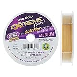 Soft Flex Extreme 24K Gold Plated Beading Wire .019 In/30 Feet