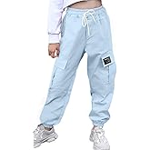 AOWKULAE Girls & Women‘s Casual Cargo Jogger Pants, 6 Years - Women 3XL