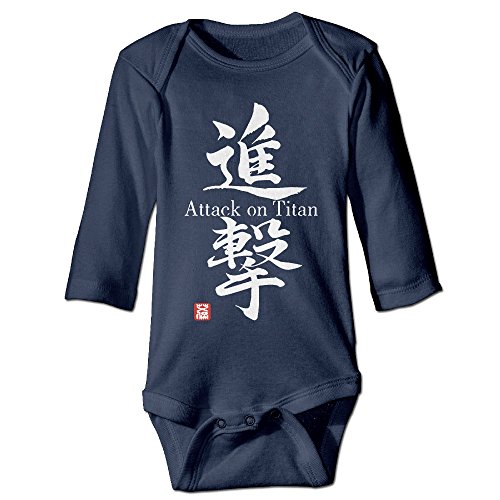 Kids Baby Attack On Titan Shingeki No Kyojin Cosplay Logo Romper Jumpsuit Navy