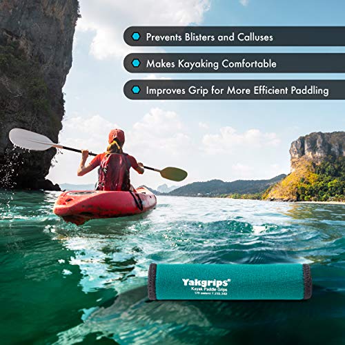 Yakgrips Takeapart Kayak Paddle Grips, NoSlip, Prevents Blisters (Green) Cascade Creek