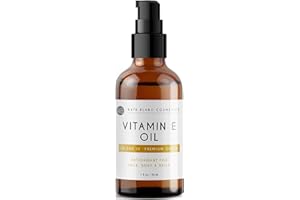 Kate Blanc Cosmetics Vitamin E Oil 28,000 IU (1oz) Topical Serum for Skin and Face for Even Tone, Fine Lines & Smooth Texture
