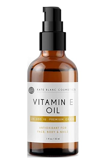 Amazon Com Vitamin E Oil By Kate Blanc Moisturizes Face And Skin 28 000 Iu Reduce Appearance Of Scars Wrinkles Dark Spots Diy Lip Gloss 1 Oz Beauty