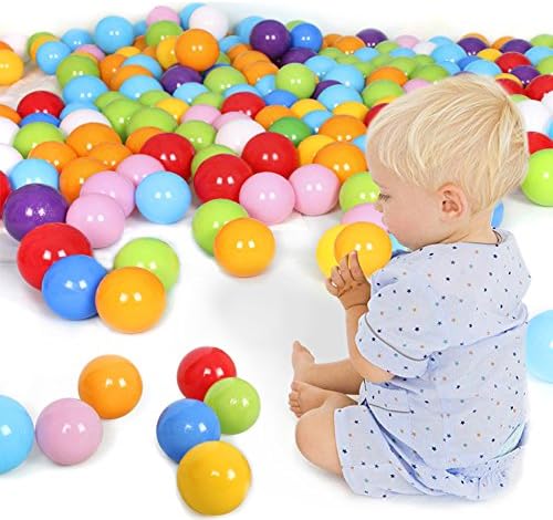 Weike 100PCS Tent Balls Pool Colorful Ball Play Balls for Ball Pits Pool Kids Bouncy Playhouse Playground Activity Toy