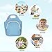 Neoprene Lunch Tote Bags with Pockets Thick Insulated Thermal Lunch Cooler Tote Blue Lunch Bags Waterproof Outdoor Travel Picnic Lunch Handbags Tote with Zipper