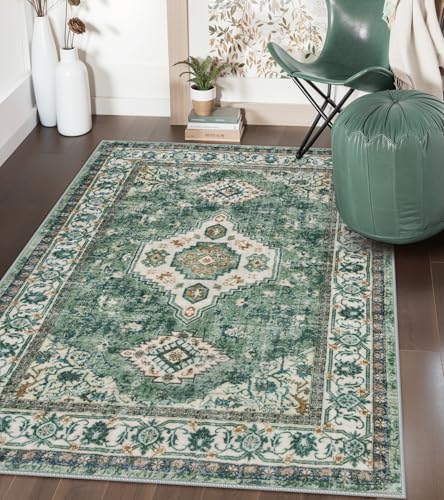Lahome Oriental Machine Washable Rug