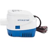 Dontmiss 1100GPH Automatic Submersible Bilge Pump,12V Boat Bilge Pump with Float Switch, High-Flow 3-Blade Impeller, Snap-Off Strainer, 1 1/8'' Outlet - Compact All-in-One for Boats, RV, Ponds &amp; Pools