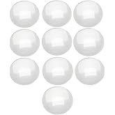 dophee 10Pcs Glass Cabochons Dome Tiles Flatback for Jewelry Making, 25mm | Thickness 6.2mm, Clear Round Flat Back Dome Cabochons Set, for DIY Craft Photo Charms, Cameo Pendants, Rings, Necklace