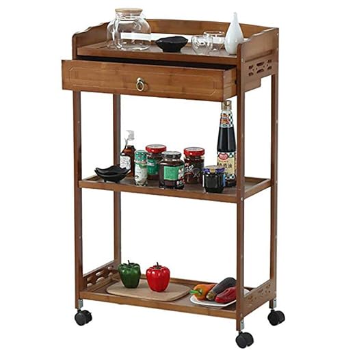 Beauty trolley Rolling Tile Top Carretilla de Cocina de Madera ...