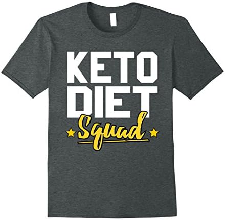Mens Keto Diet Squad Shirt XL Dark Heather