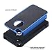 ULAK iPhone 4S Case, iPhone 4 Case, Knox Armor Hybrid Dual Layer Protective Case Cover with Hard Plastic and Soft Silicone for iPhone 4S & iPhone 4 (Black+Blue)