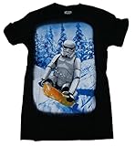 Star Wars Stormtrooper Snowboarding Through the Snow Graphic T-Shirt