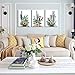 Wall Art for living room Canvas Prints Artwork bathroom Wall Decor Simple Life Green plants cactus Picture Watercolor painting 3 Pieces Framed bedroom wall decorations Office Works Home Decoration