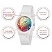 ZEIGER KW024 Kids Children Young Teen Girls Women Watch with Cool Starry Dial Silicon Band (White)