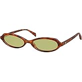 VANLINKER Polarized Retro Oval Sunglasses for Women Small Chic 90s Vintage Style Trendy Slim Narrow Y2k Sunnies VL9873