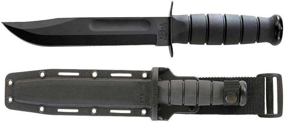 Amazon Com Ka Bar 1213 Black Straight Edge Knife Hard Sheath Tactical Knives Sports Outdoors