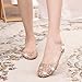 Jelly Ballet Flat Shoes Summer Women's Slip On Jelly Sandals,7,Gold
