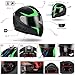 TRIANGLE Full Face Dual Visor Matte Black Street Bike Motorcycle Helmet (Large, Matte Green)