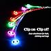 Midafon 30 Pack LED Multicolor Light Flashing Fiber Optic Hair Braid Barrettes Party Favors Party Pack
